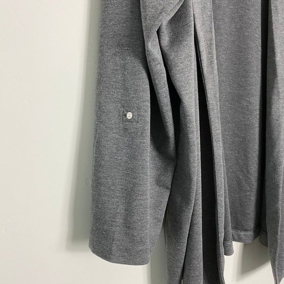 Collared Heather Gray Long Sleeve 3X Cardigan New - Picture 4 of 8